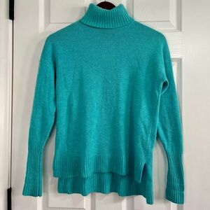 J Crew blue wool turtleneck